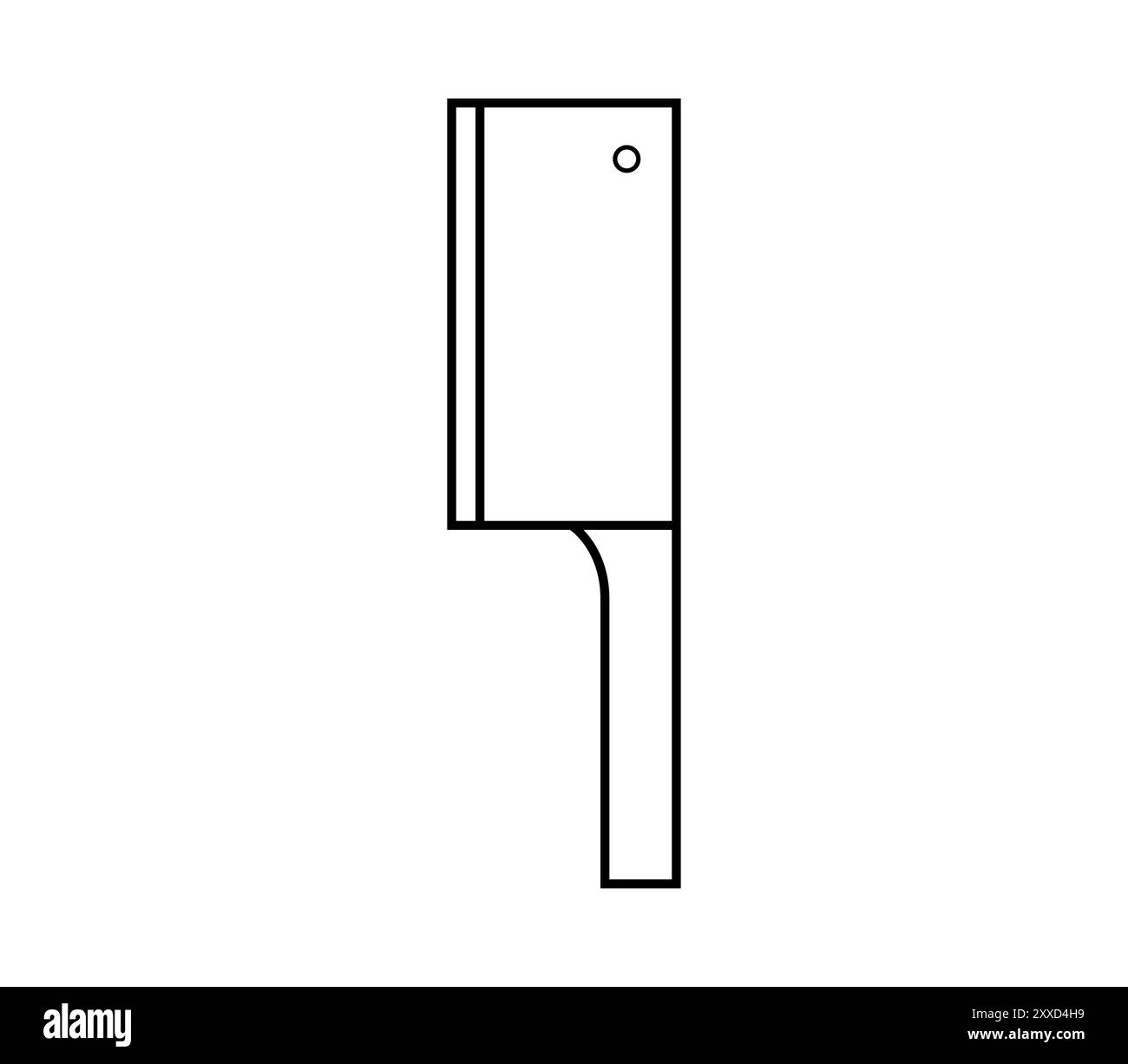 Icône de couteau illustrée dans le vecteur sur fond blanc Banque D'Images