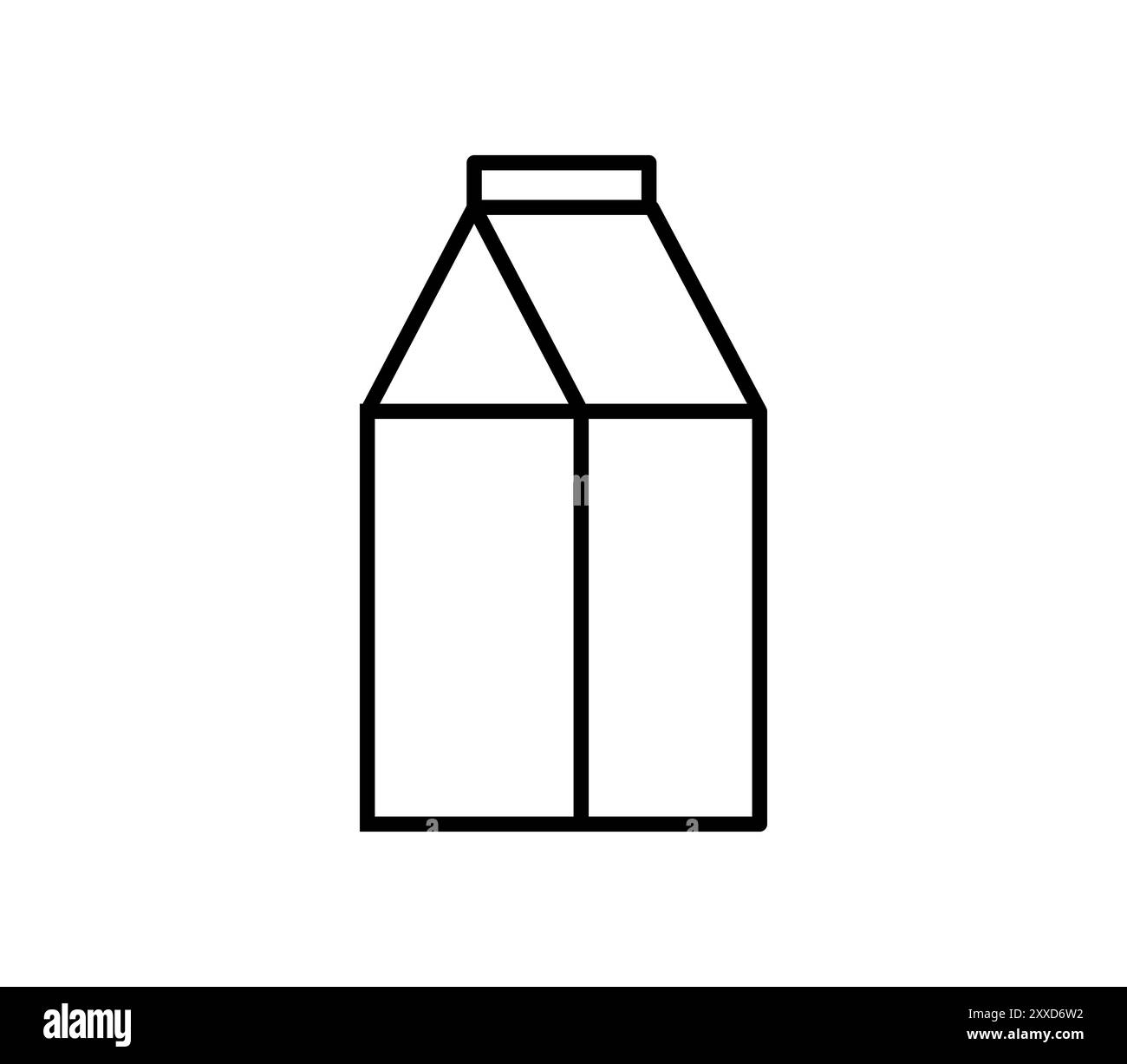 Icône de lait illustrée dans le vecteur sur fond blanc Banque D'Images