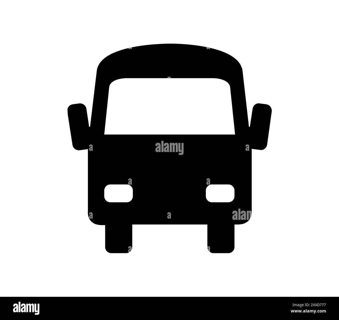 Icône de bus de ville illustrée dans le vecteur sur fond blanc Banque D'Images