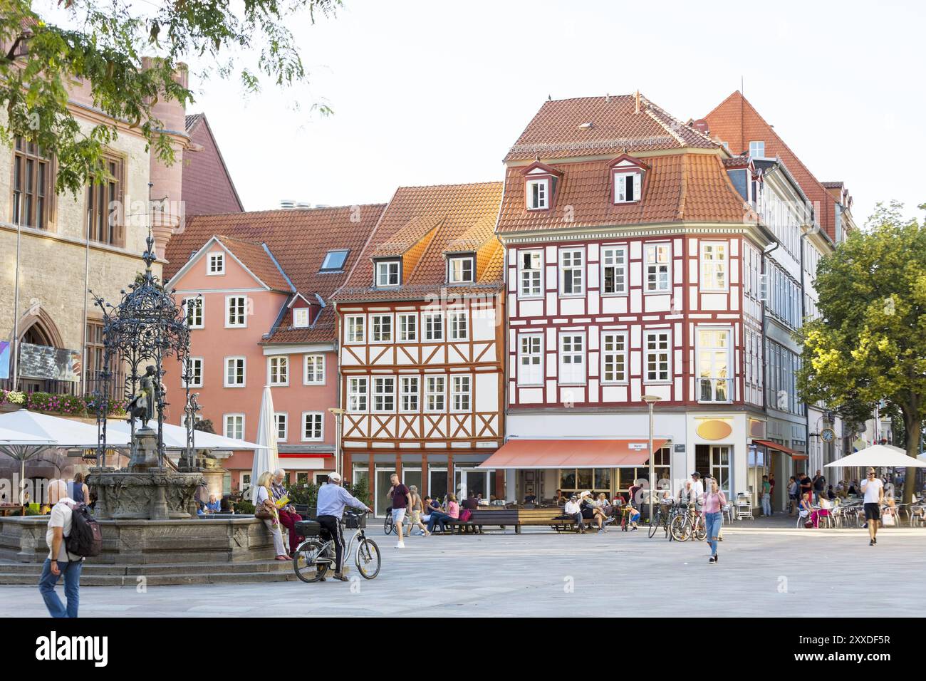 Goettingen Market place, Goettingen, basse-Saxe, Allemagne, Europe Banque D'Images