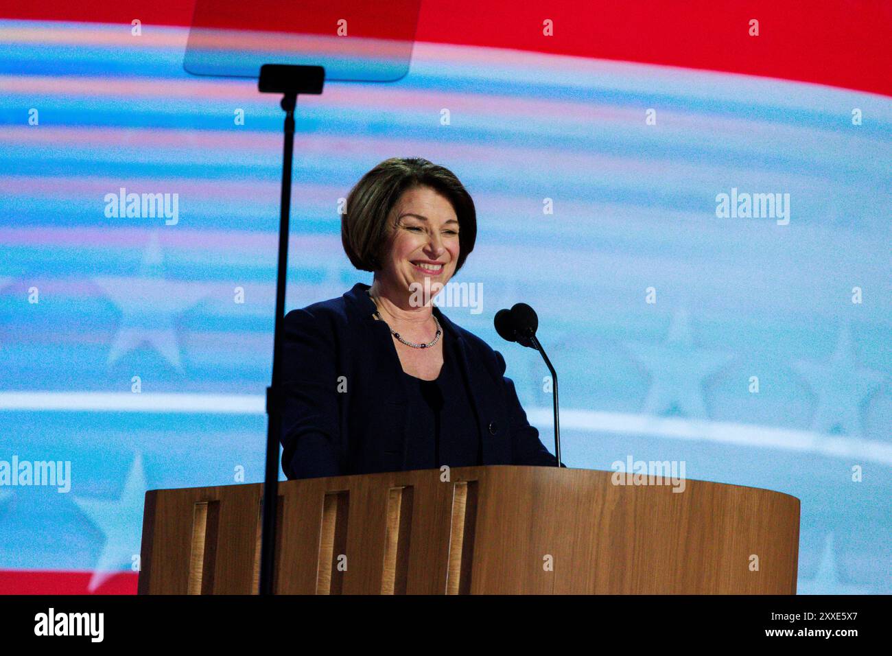 Chicago, Illinois, États-Unis. 21 août 2024. Amy Klobuchar, sénatrice des États-Unis, Minnesota, prend la parole lors de la troisième journée de la Convention nationale démocrate (DNC) au United Center. (Crédit image : © Jeremy Hogan/SOPA images via ZUMA Press Wire) USAGE ÉDITORIAL SEULEMENT! Non destiné à UN USAGE commercial ! Banque D'Images