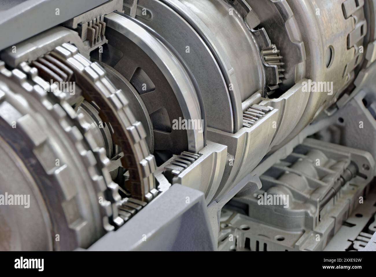 Boîte de vitesses de transmission automatique, structure interne, fond abstrait de l'industrie automobile Banque D'Images