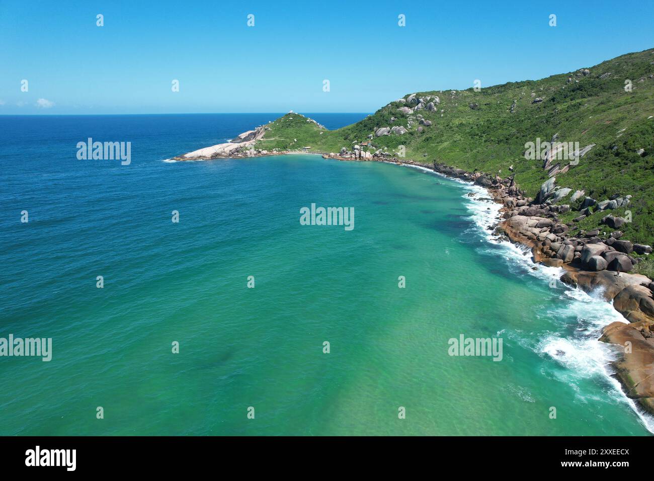 Une vue de Praia mole, plage mole, plage Florianopolis, Brésil Banque D'Images