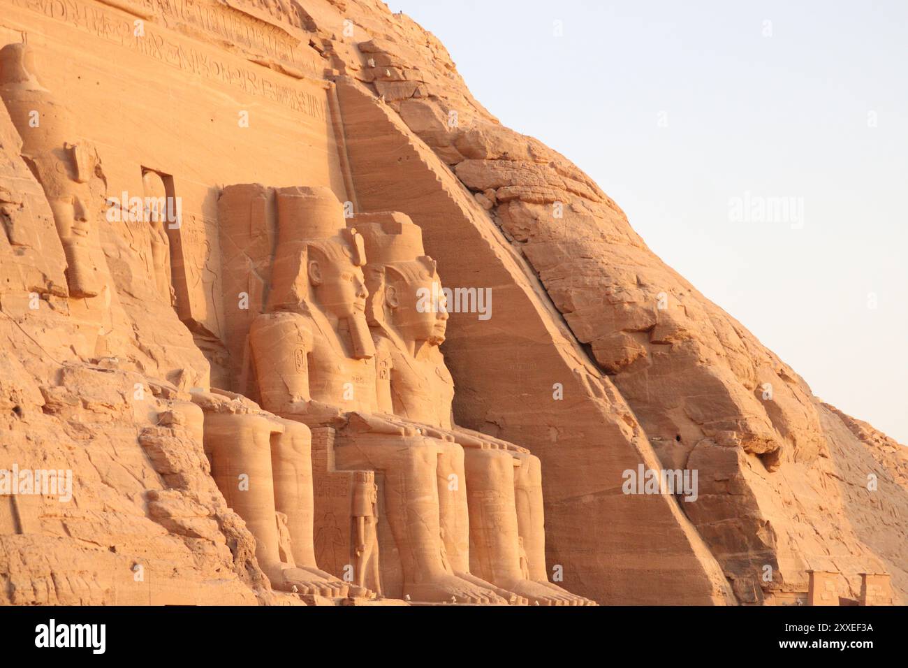 Ancien temple égyptien d'Abou Simbel (temples de Ramsess II et Néfertari) Banque D'Images