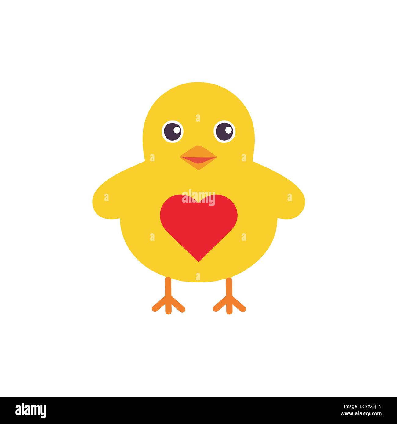 Mignon poussin avec coeur. Adorable poussin jaune avec un coeur rouge sur sa poitrine. Parfait pour le printemps, Pâques et les designs sur le thème de l'amour. Illustration de Vecteur Mignon poussin avec coeur. Adorable poussin jaune avec un coeur rouge sur sa poitrine. Parfait pour le printemps, Pâques et les designs sur le thème de l'amour. Illustration de Vecteur