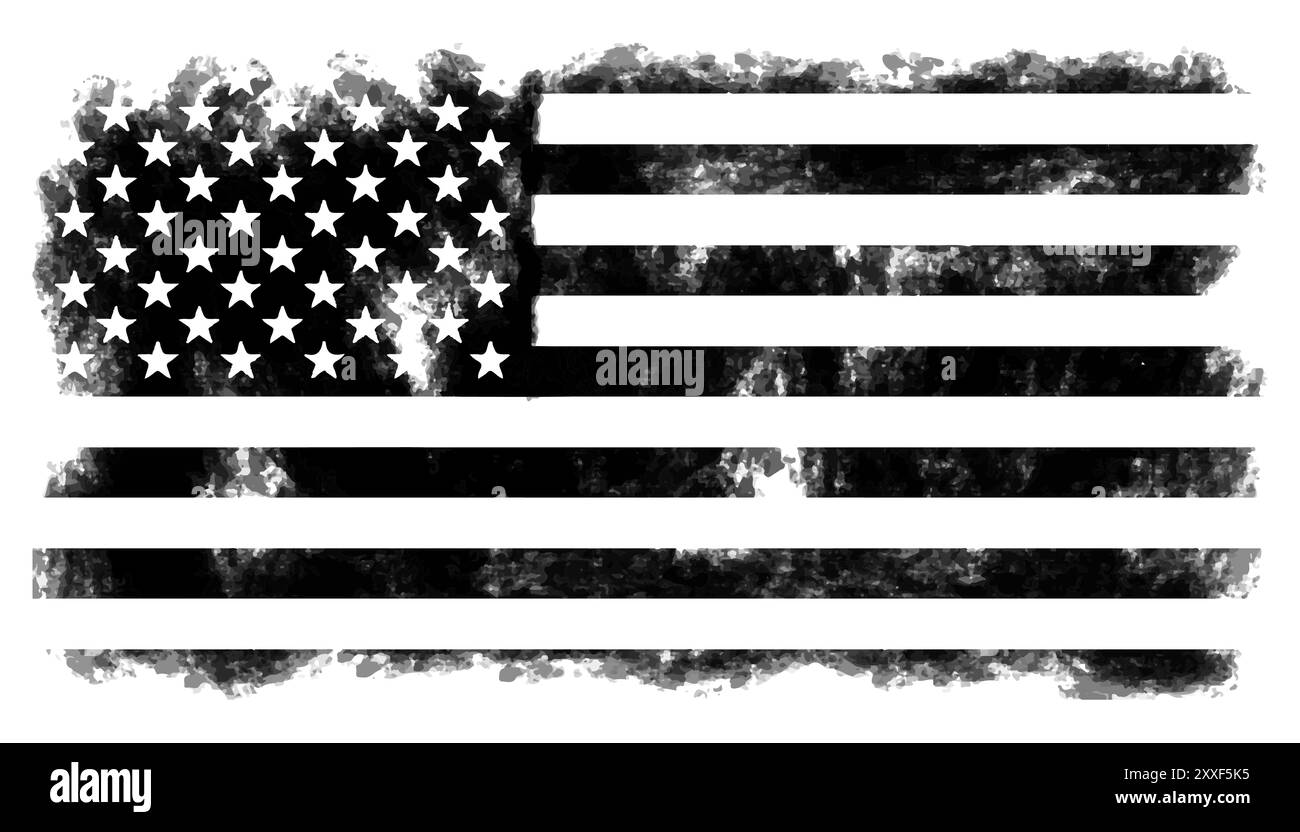 Drapeau grunge USA. Drapeau américain en détresse. Illustration vectorielle Illustration de Vecteur