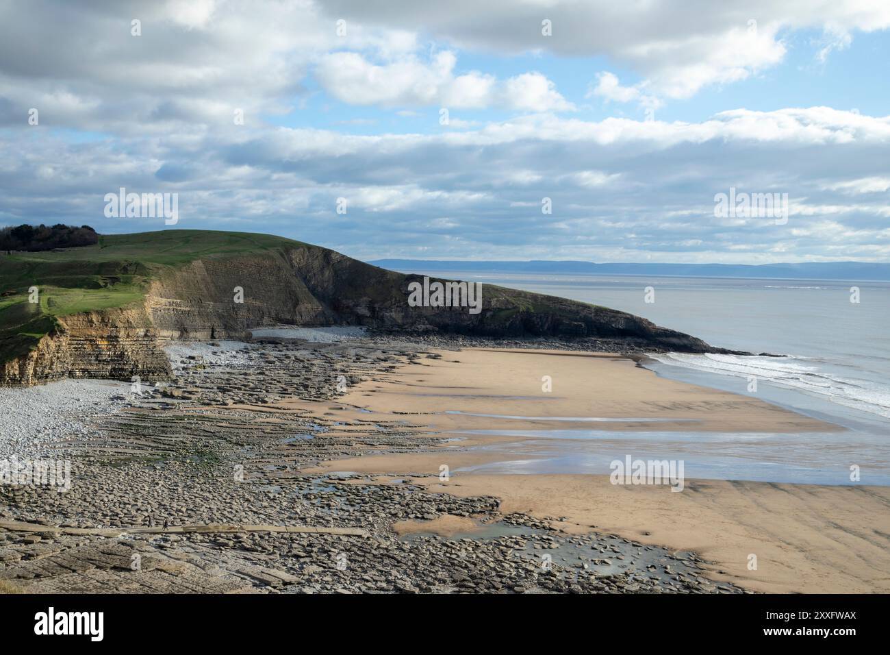 Dunraven Bay, Glamorgan Heritage Coat, pays de Galles, Royaume-Uni Banque D'Images