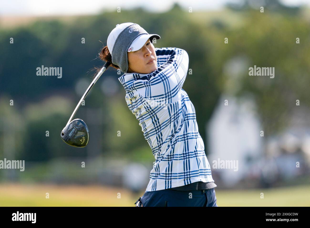 St Andrews, Écosse, Royaume-Uni. 24 août 2024. Troisième manche de l’AIG Women’s Open à Old course St Andrews. Pic ; Andrea lee. Iain Masterton/ Alamy Live News Banque D'Images