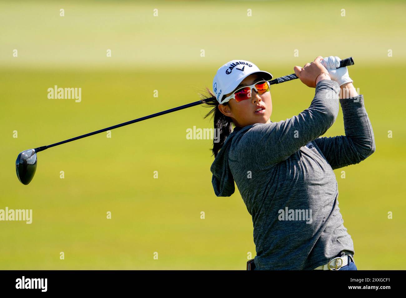 St Andrews, Écosse, Royaume-Uni. 24 août 2024. Troisième manche de l’AIG Women’s Open à Old course St Andrews. Pic ; Ruoning yin. Iain Masterton/ Alamy Live News Banque D'Images