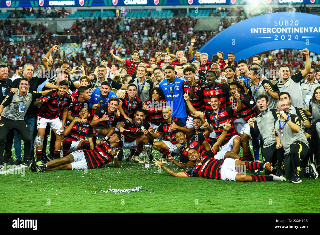 Rio de Janeiro, Brésil. 24 août 2024. 20 Coupe Intercontinentale contre l'Olympiacos sur le terrain de Maracanã, gagnant par un score de 2x1 en temps normal. Crédit : Carlos Santtos/FotoArena/Alamy Live News Banque D'Images