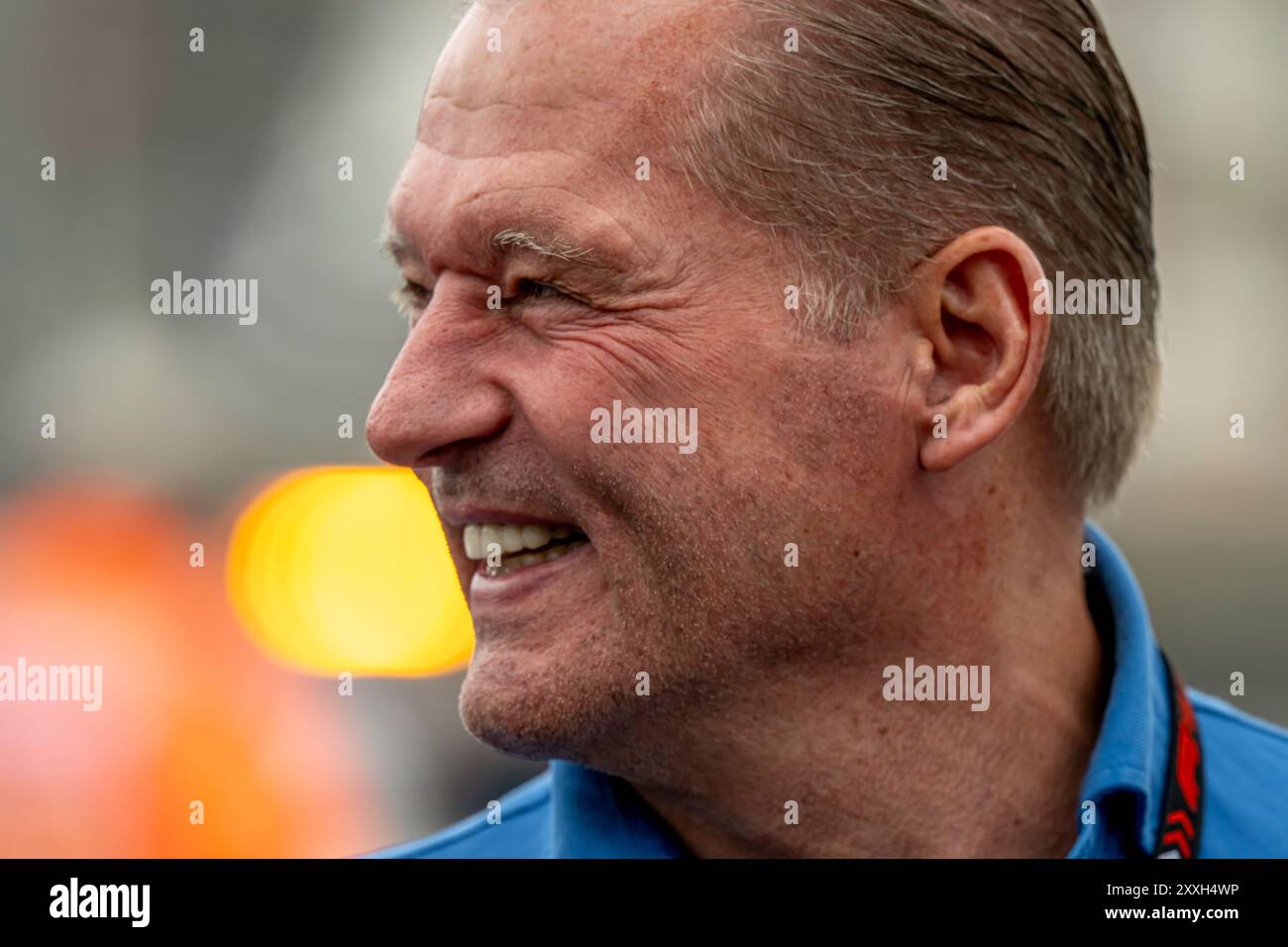 Zandvoort, pays-Bas, 24 août 2024, Jos Verstappen, le père de Max Verstappen participant aux qualifications, 15e manche du championnat de formule 1 2024. Crédit : Michael Potts/Alamy Live News Banque D'Images