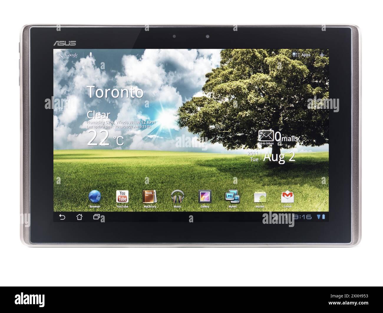 ASUS Eee Pad Transformer TF101 Android Tablet ordinateur isolé sur fond blanc avec clipping path Banque D'Images