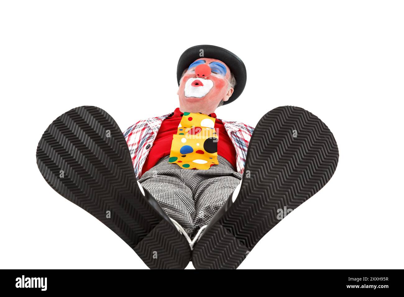 Le clown se met à l'aise Banque D'Images