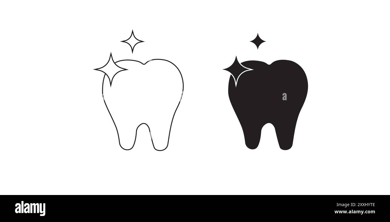 icône de dent, vecteur d'icône de dent isolé sur fond blanc. image d'icône de dent, illustration d'icône de dent Illustration de Vecteur
