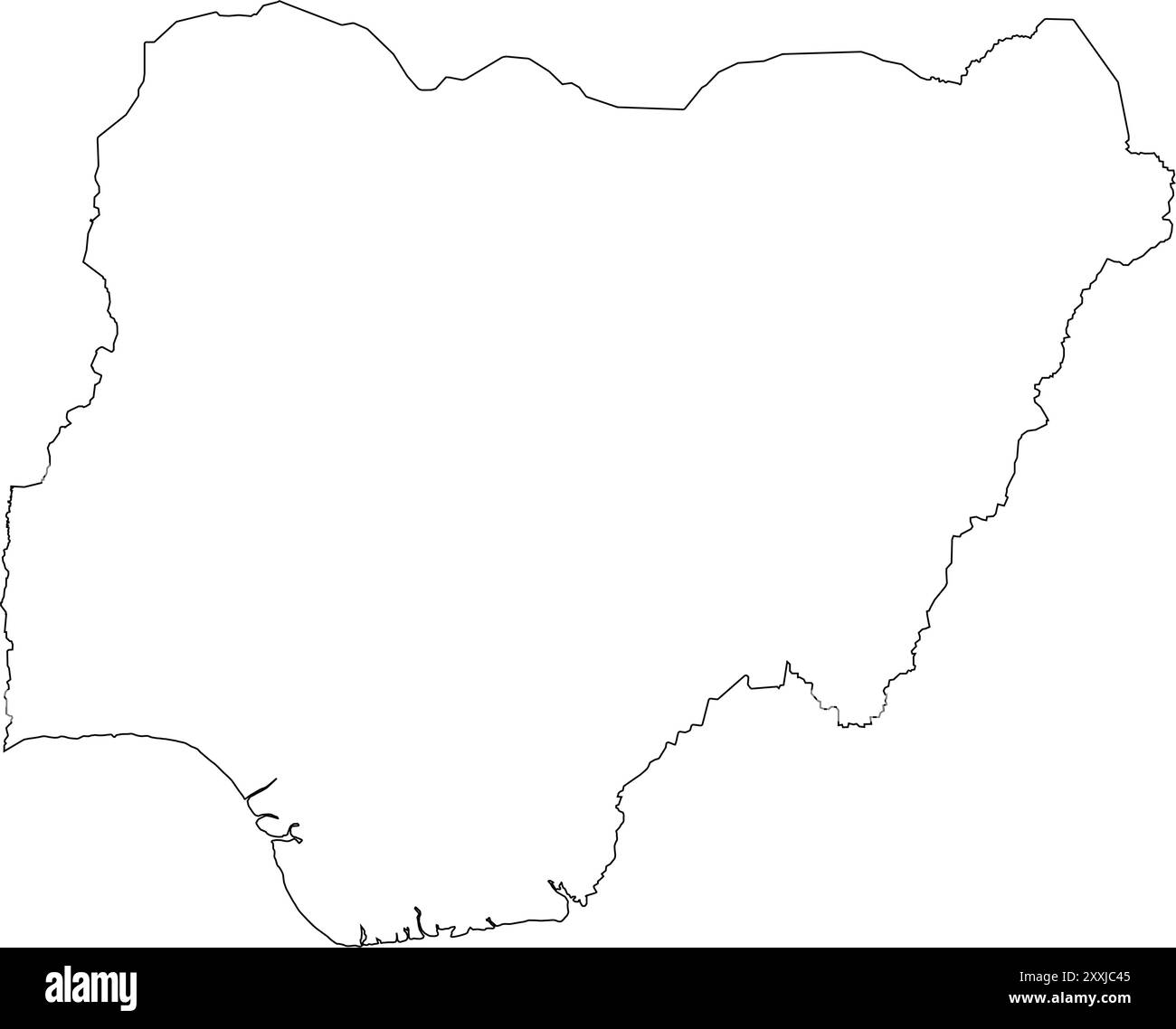 Conception d'illustration de carte d'icône de pays Nigeria Illustration de Vecteur