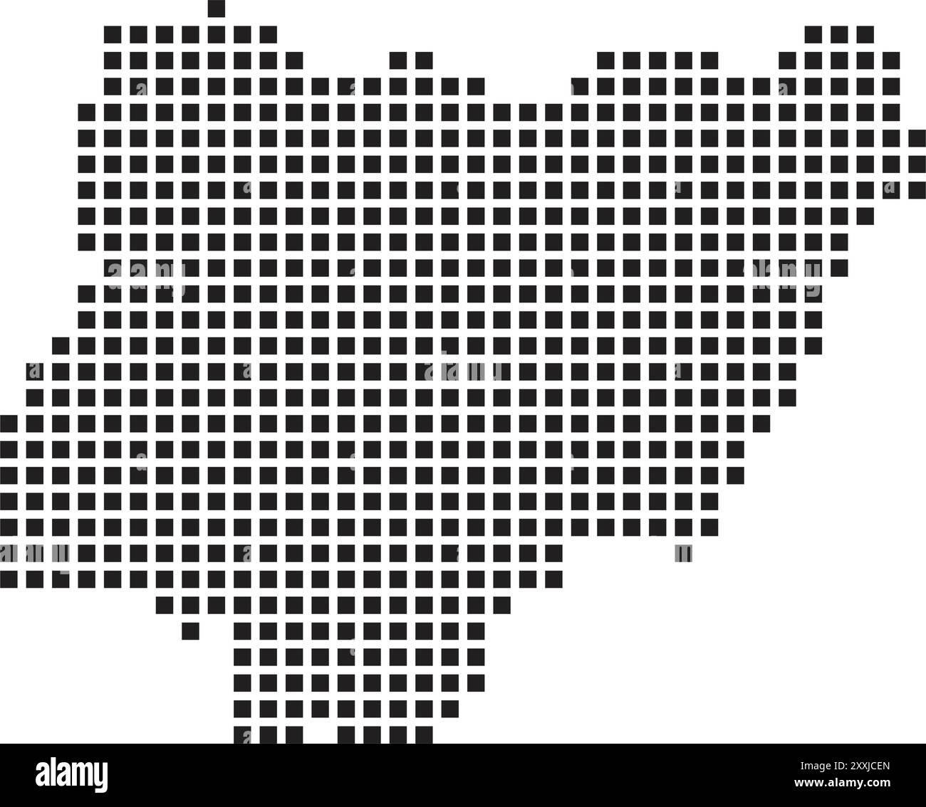 Conception d'illustration de carte d'icône de pays Nigeria Illustration de Vecteur