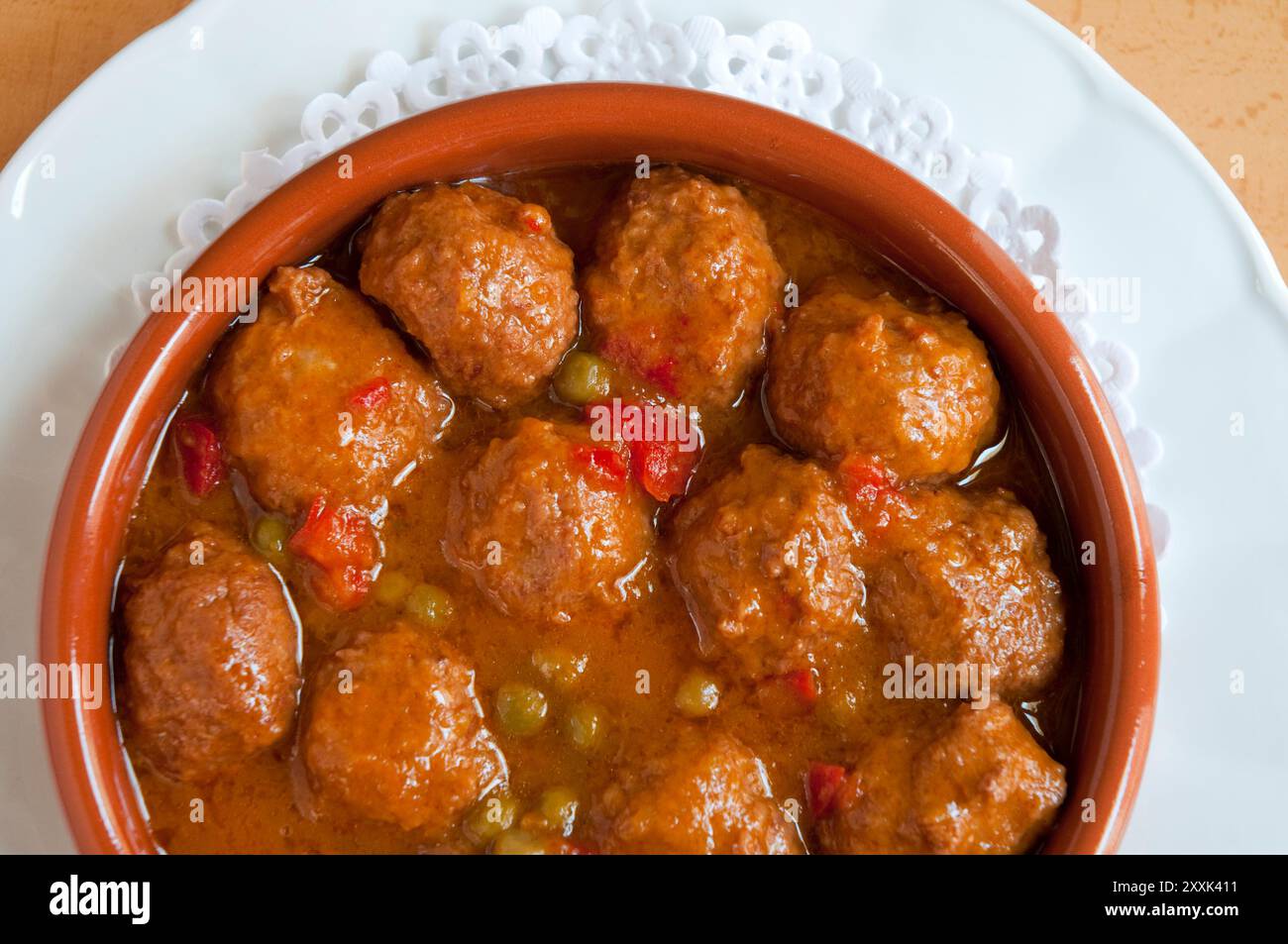 Boulettes de servir. L'Espagne. Banque D'Images