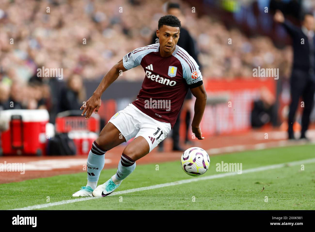 Ollie Watkins d'Aston Villa lors du premier League match à Villa Park, Birmingham. Date de la photo : samedi 24 août 2024. Banque D'Images