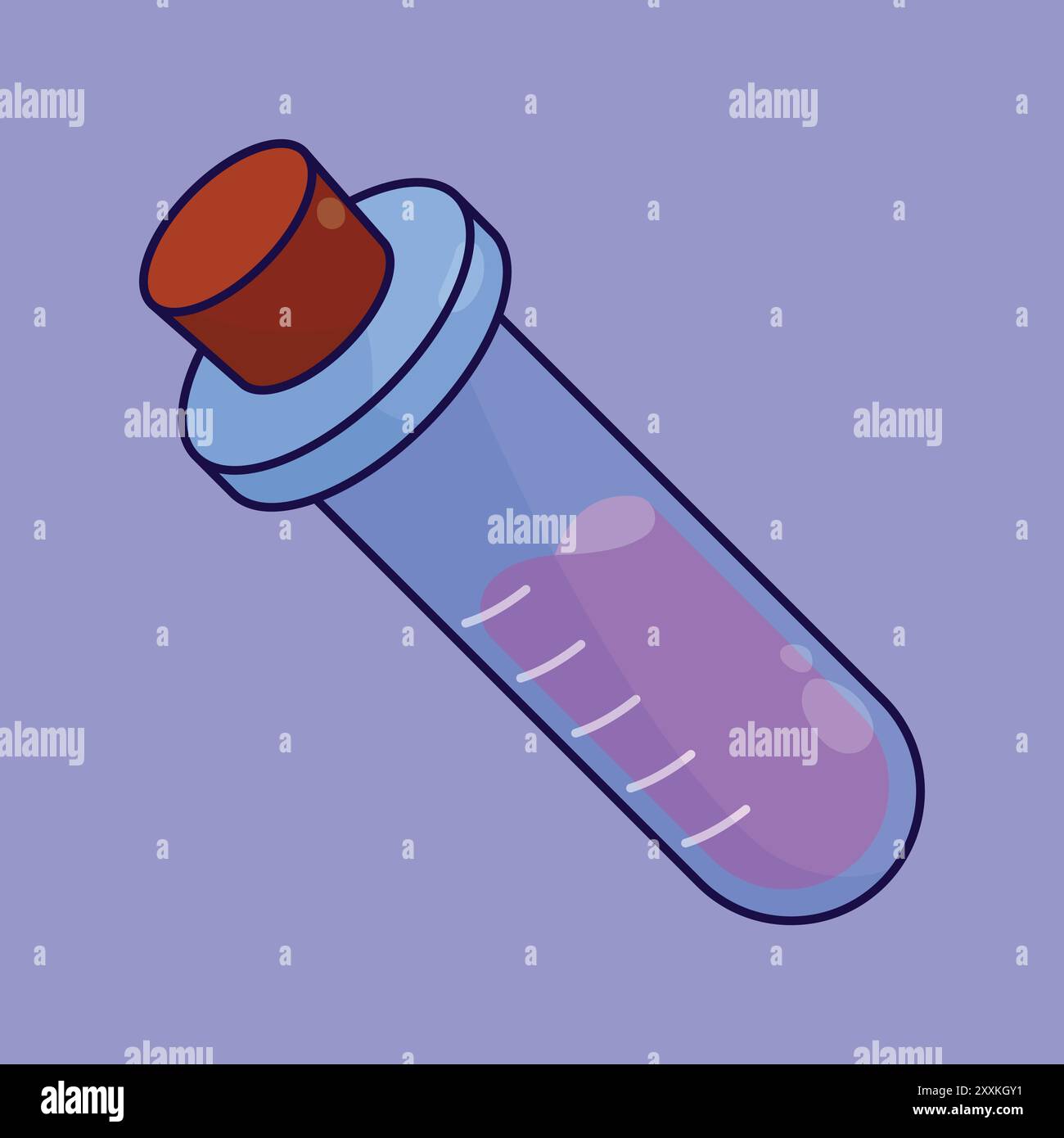 Vecteur d'icône de tube à essai. vecteur de chimie de tube à essai. illustration de l'éducation chimique du tube à essai Illustration de Vecteur