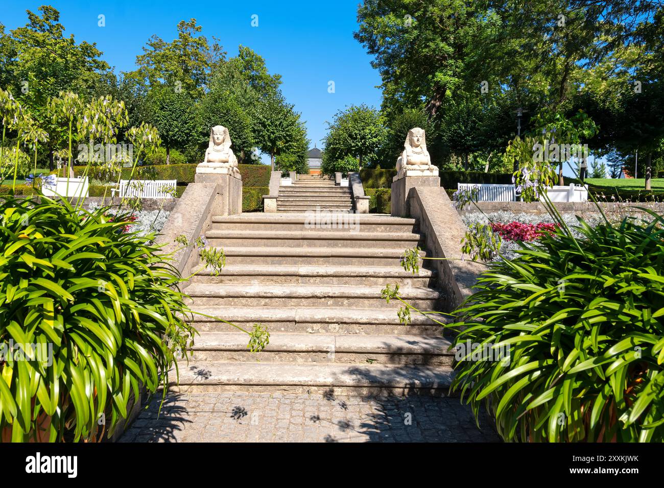 Parc de Friederikenschlösschen Bad Langensalza en Thuringe, Allemagne Banque D'Images