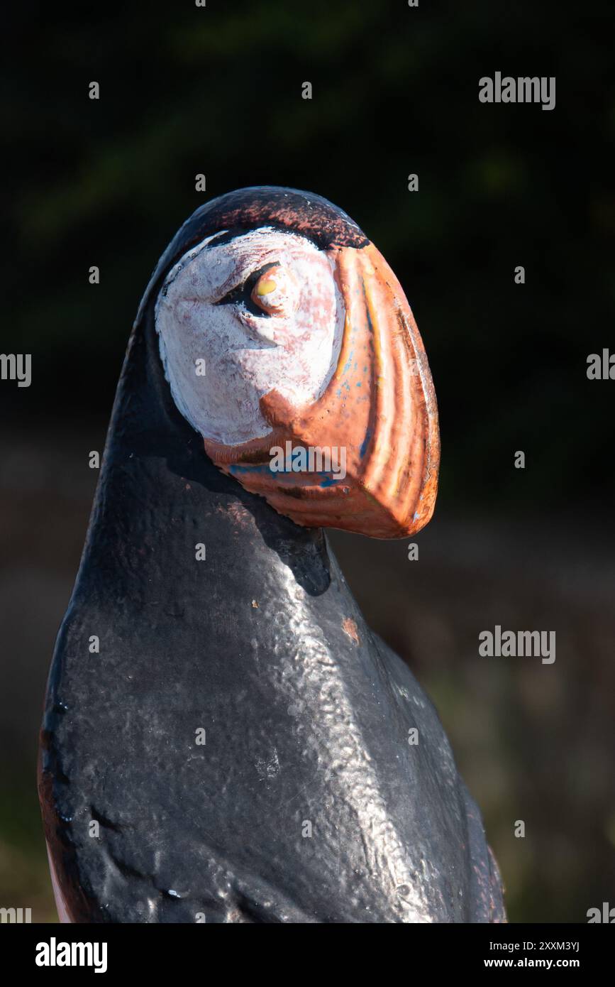 Macareux sur Morecambe Sea-front, Morecambe Promenade, Morecambe, Lancashire, Angleterre, Royaume-Uni Banque D'Images