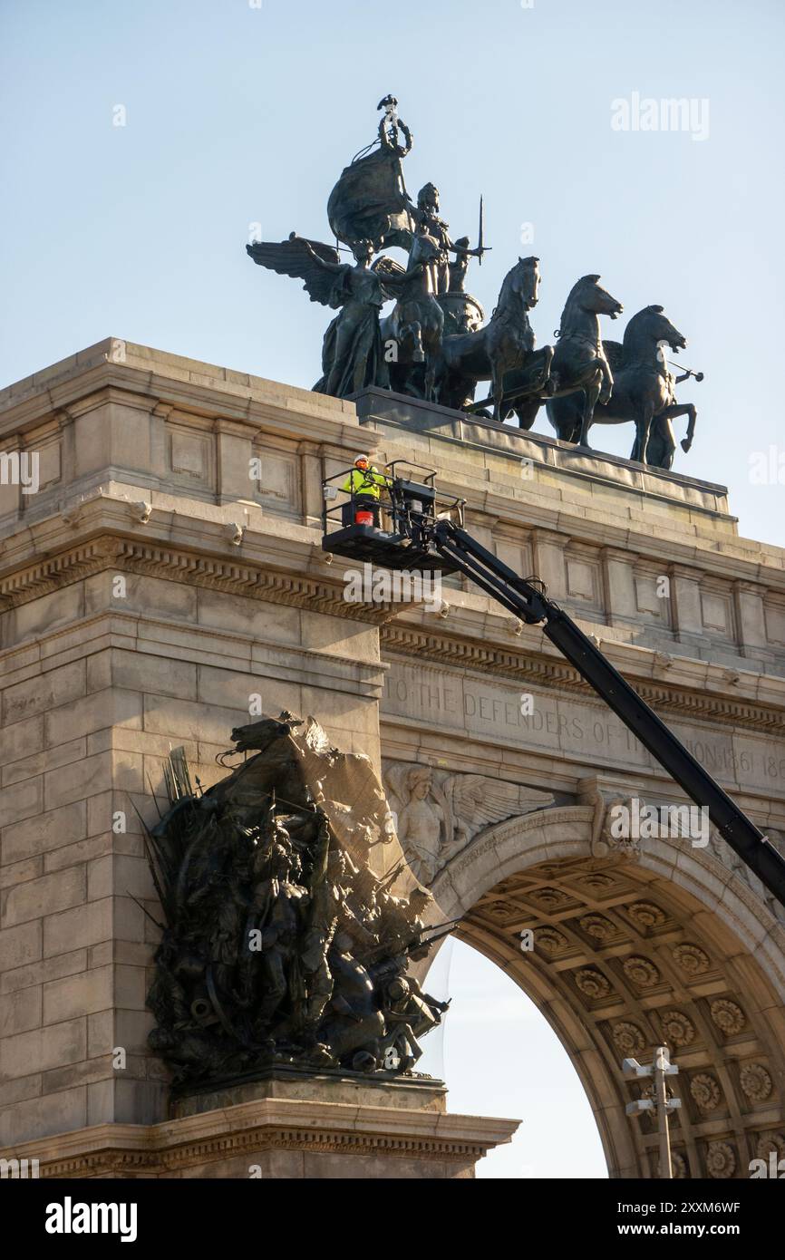 Arc commémoratif des soldats et des marins à Brooklyn NYC Banque D'Images