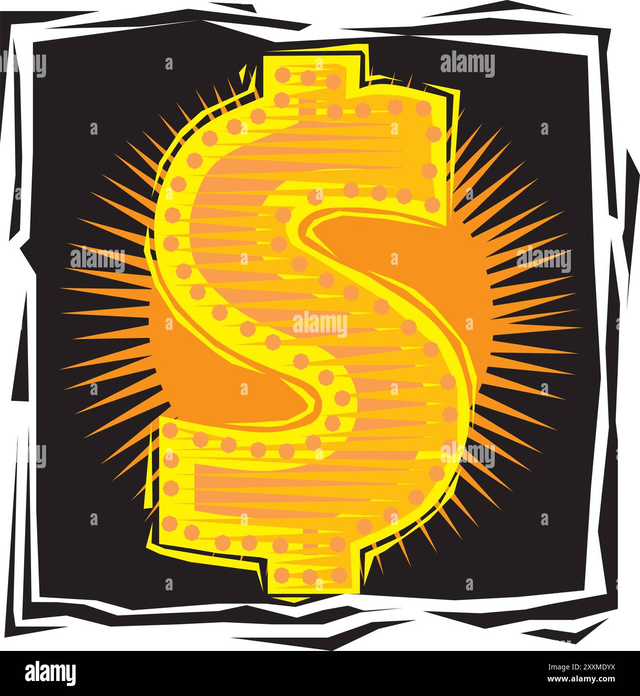 Pièces d'or en cents de cuivre et billets en monnaie américaine avec dollar illustration vectorielle de la collection d'images realistic money de symbol Illustration de Vecteur