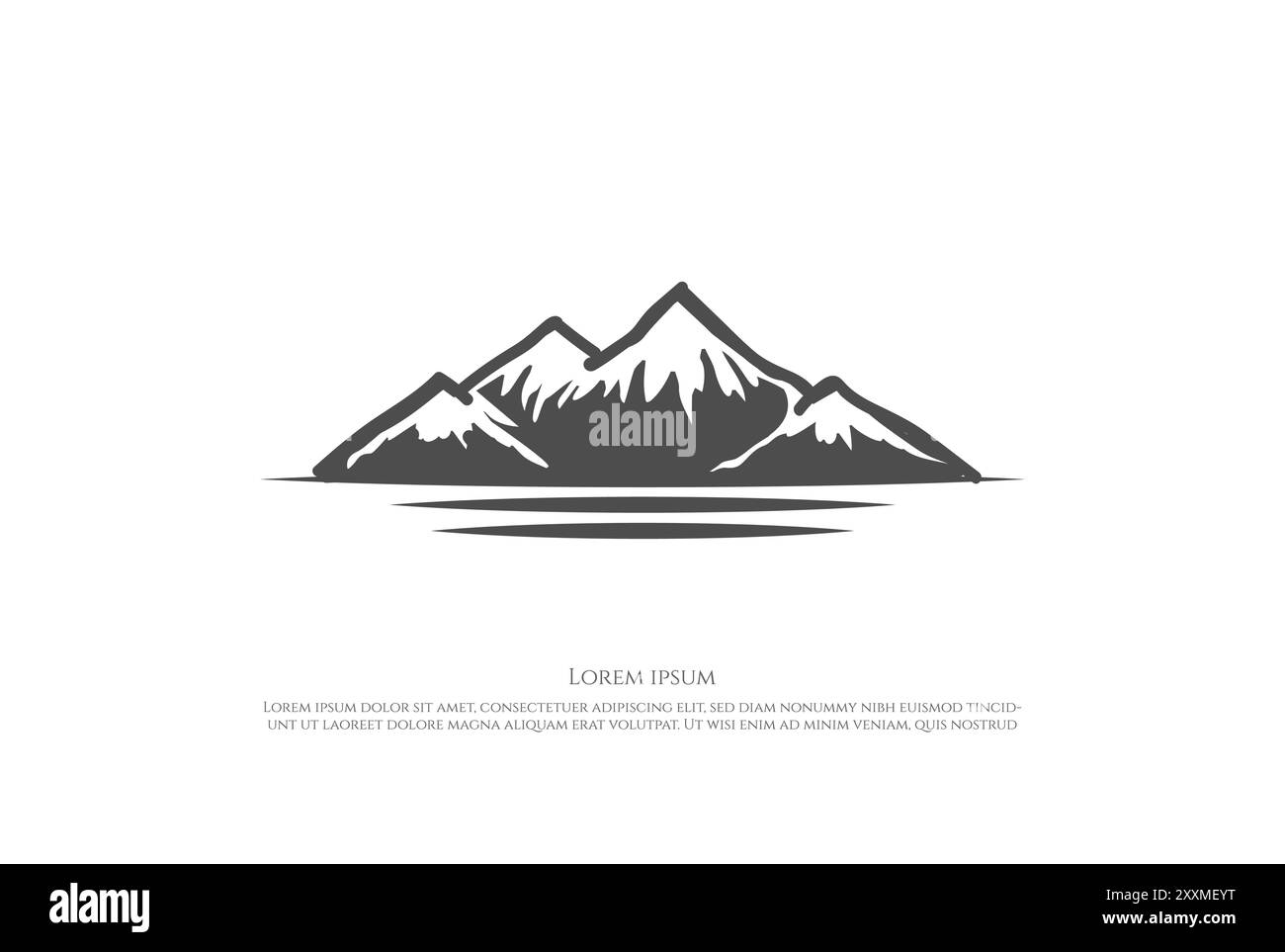 Vecteur de conception de logo Ice Snow Mountain Peak Top Summit Illustration de Vecteur