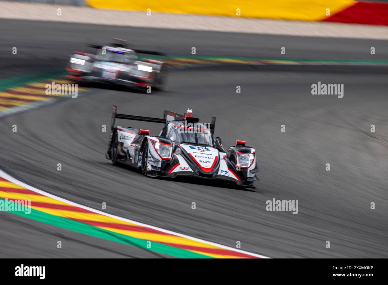 Francorchamps, Belgique, 25 août 2024, #10 Vector Sport (GbR) - Oreca 07/Gibson (LMP2) - Ryan Cullen (GbR) Stéphane Richelmi (MCO) Felipe Drugovich (BRA) pendant les 4 heures de Spa-Francorchamps, 4ème manche des European le Mans Series 2024 au circuit de Spa-Francorchamps (Belgique), le 25 août 2024- photo Kristof Vermeulen - Credit Kristof Vermeulen/Alamy Live News Banque D'Images