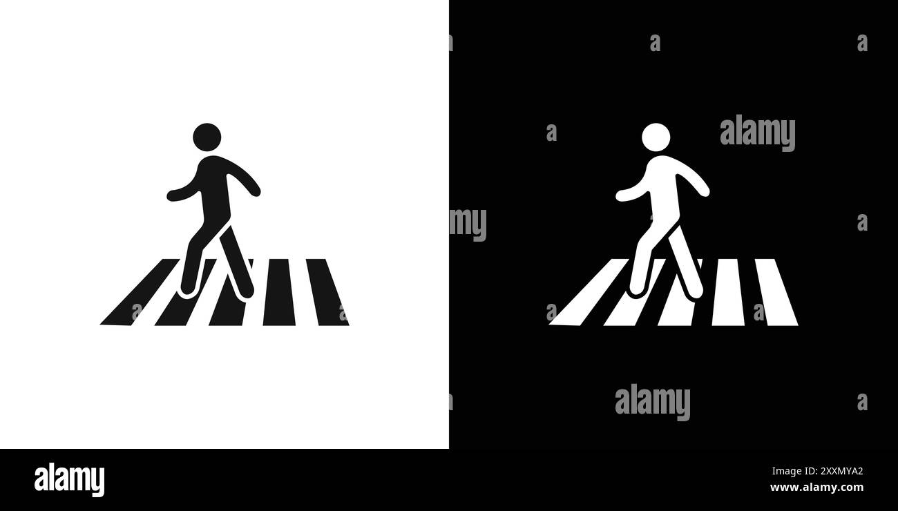 Collection de logo vectoriel d'icône Crosswalk ou groupe de pack de paquet Illustration de Vecteur