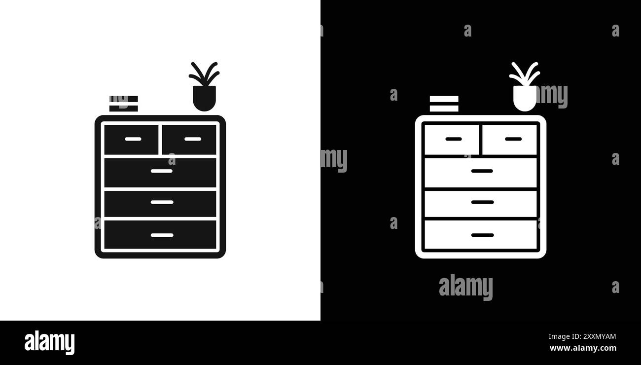 Collection d'ensemble de logo vectoriel d'icône de poitrine de tiroirs ou groupe de paquet de paquet Illustration de Vecteur