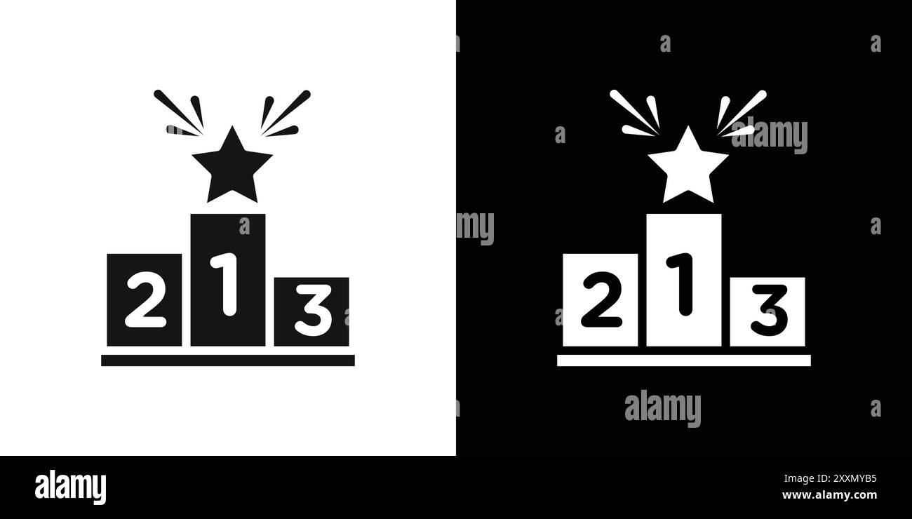 collection de logo vectoriel d'icône de podium champion ou groupe de pack de paquet Illustration de Vecteur