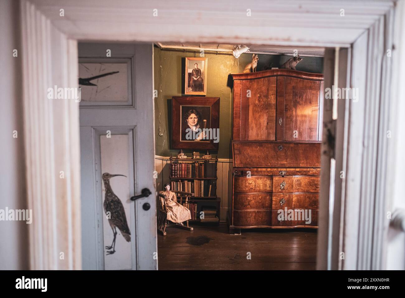 Intérieur de Anchers Hus, la maison des peintres danois Michael et Anna Ancher à Skagen, Danemark Banque D'Images
