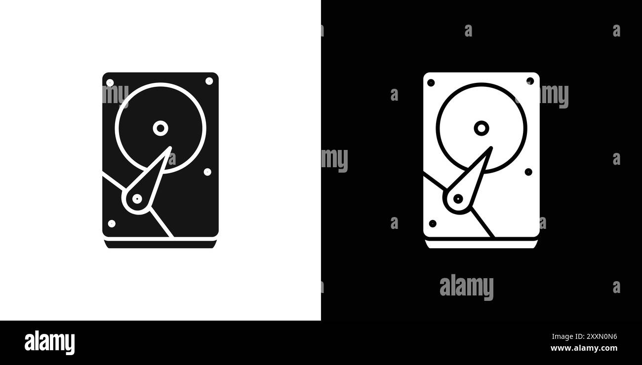 Collection de logo vectoriel d'icône de disque dur ou groupe de packs groupés Illustration de Vecteur