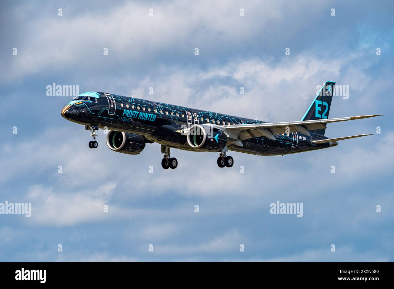 Farnborough, Hampshire - 22 juillet 2024 : Embraer E195-E2 Banque D'Images