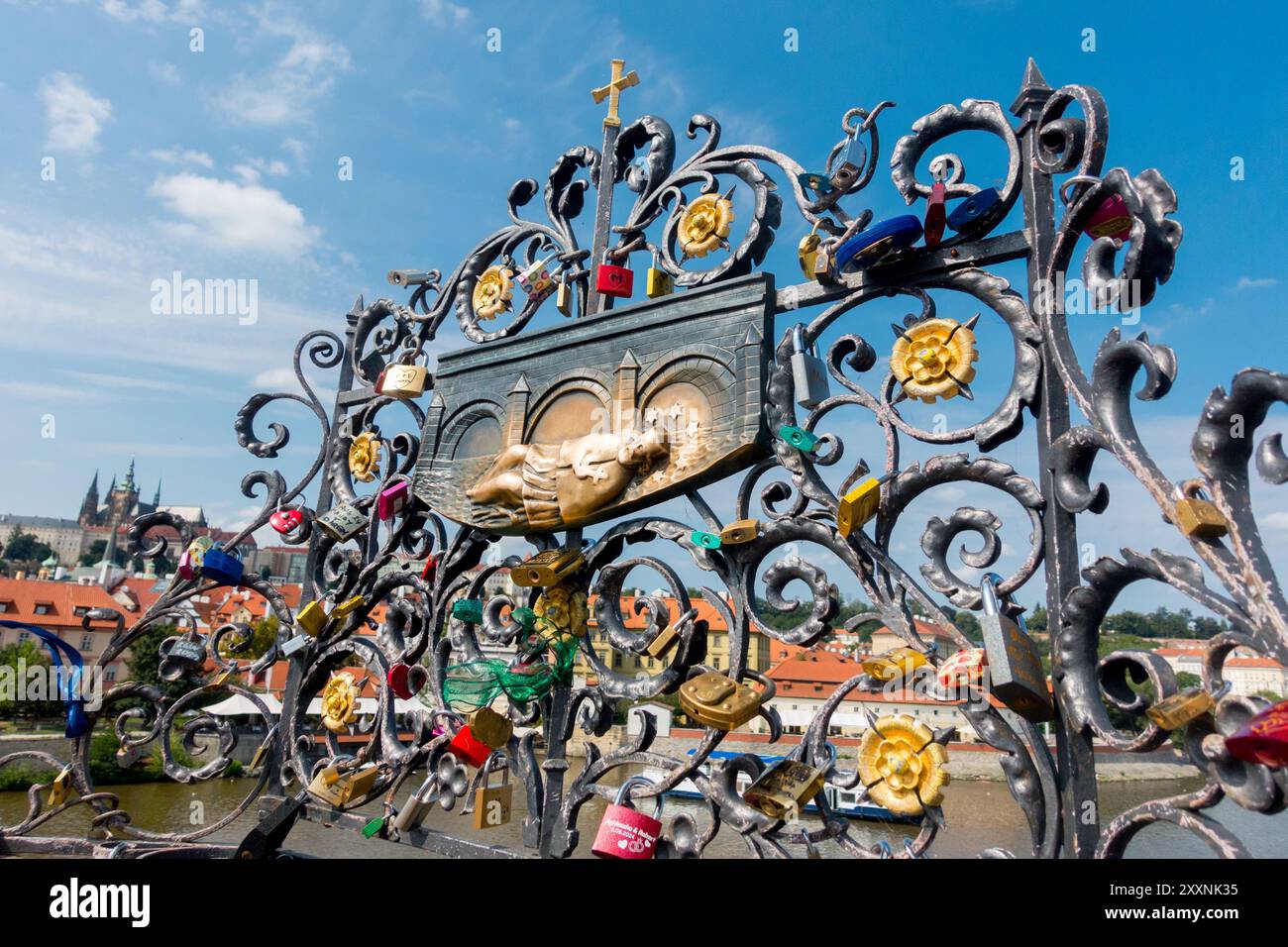 Saint-Jean de Nepomuk Prague République tchèque, Prague Pont Charles, Europe ville Nepomuk Prague Banque D'Images