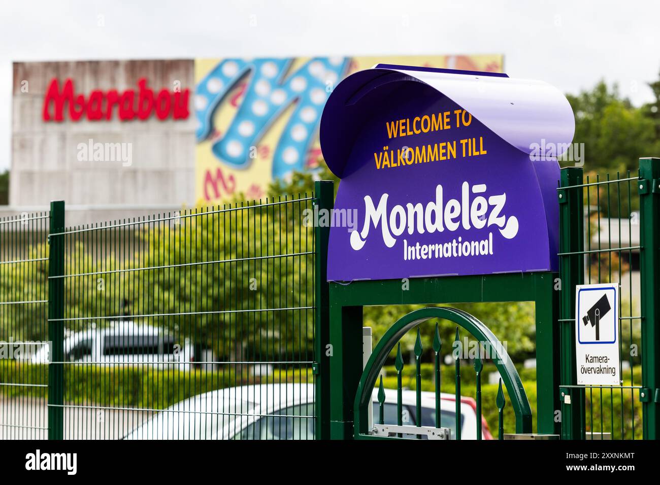 Signes et symboles, Marabou, Mondelez Sverige AB, Upplands Väsby, Suède. Banque D'Images