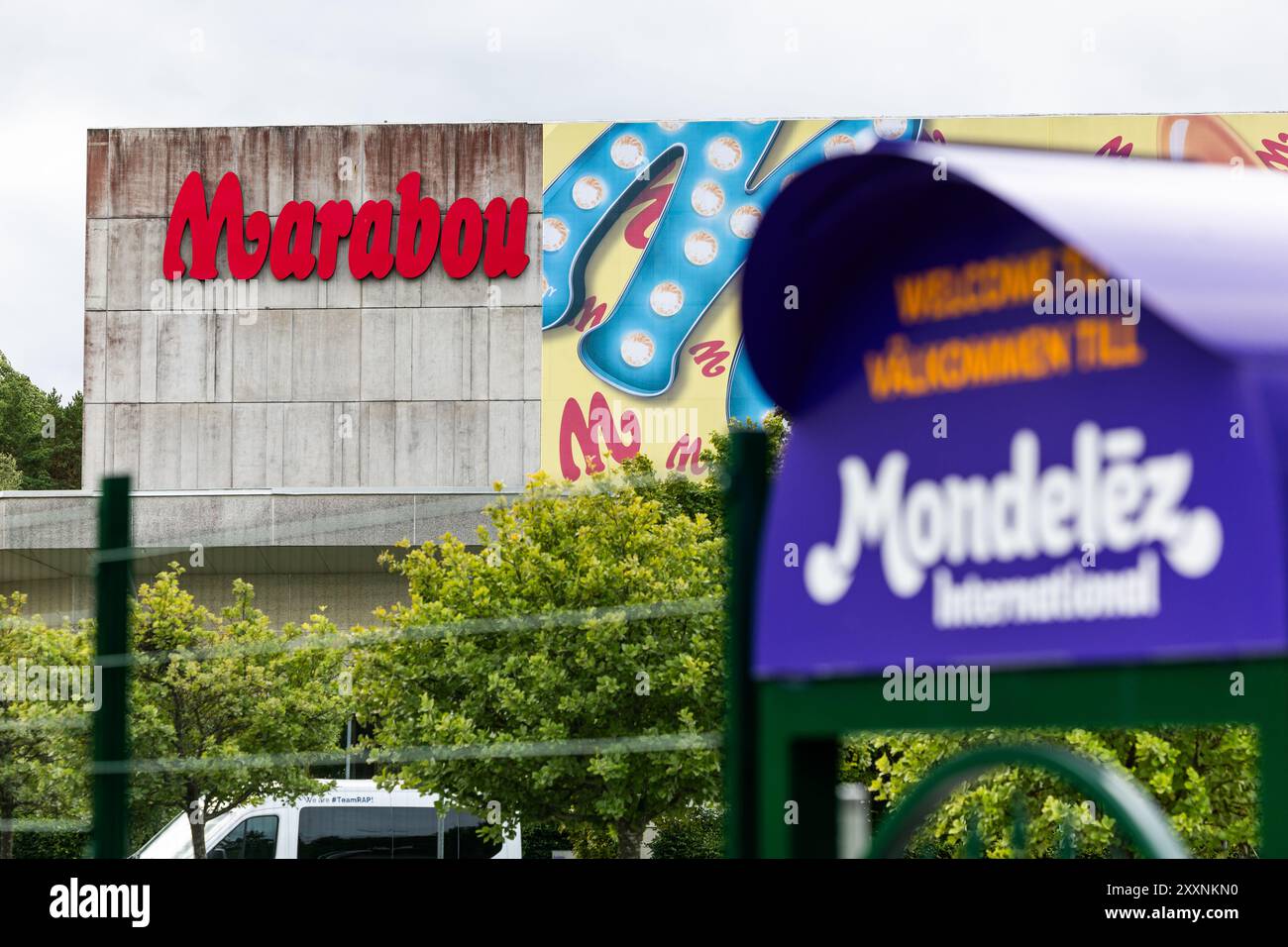 Signes et symboles, Marabou, Mondelez Sverige AB, Upplands Väsby, Suède. Banque D'Images