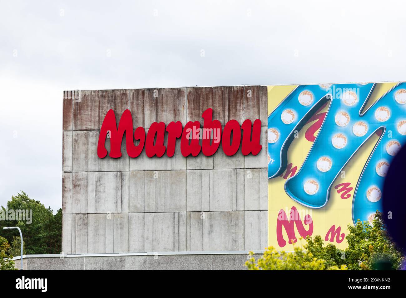 Signes et symboles, Marabou, Mondelez Sverige AB, Upplands Väsby, Suède. Banque D'Images