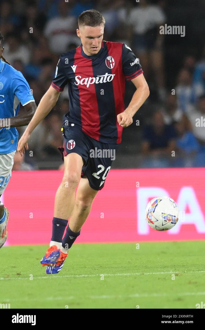 Michel Aebischer de Bologna FCin en action lors de la Serie A Enilive entre SSC Napoli vs Bologna FC au Diego Armando Maradona Stadium Banque D'Images