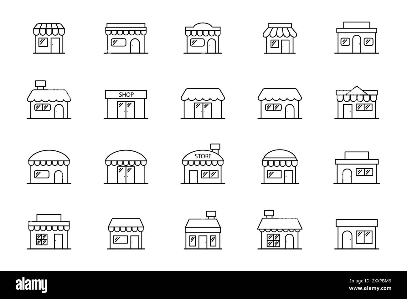 Stocker les images d'icônes sur le pack. Illustration vectorielle. Illustration de Vecteur