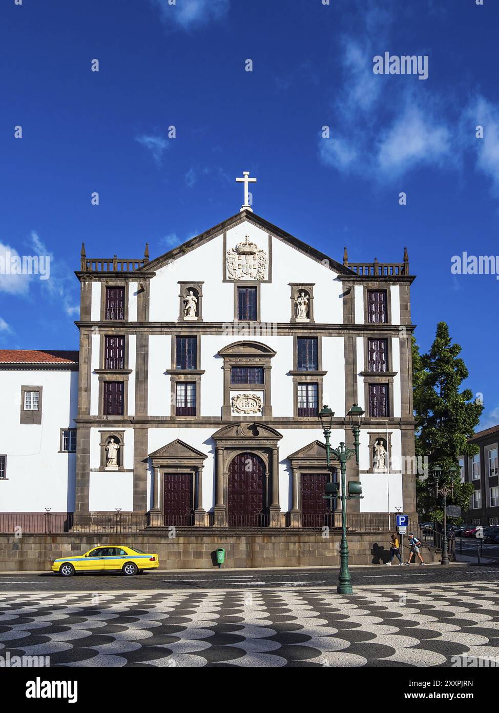 Vue d'un bâtiment à Funchal sur l'île de Madère, Portugal, Europe Banque D'Images