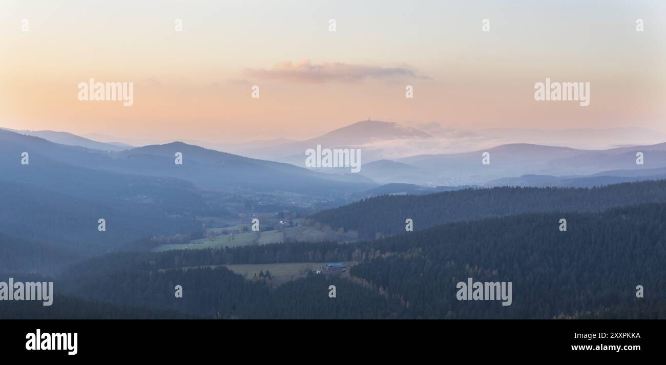 Vue de la chaire Hindenburg dans la vallée de Lamer Banque D'Images