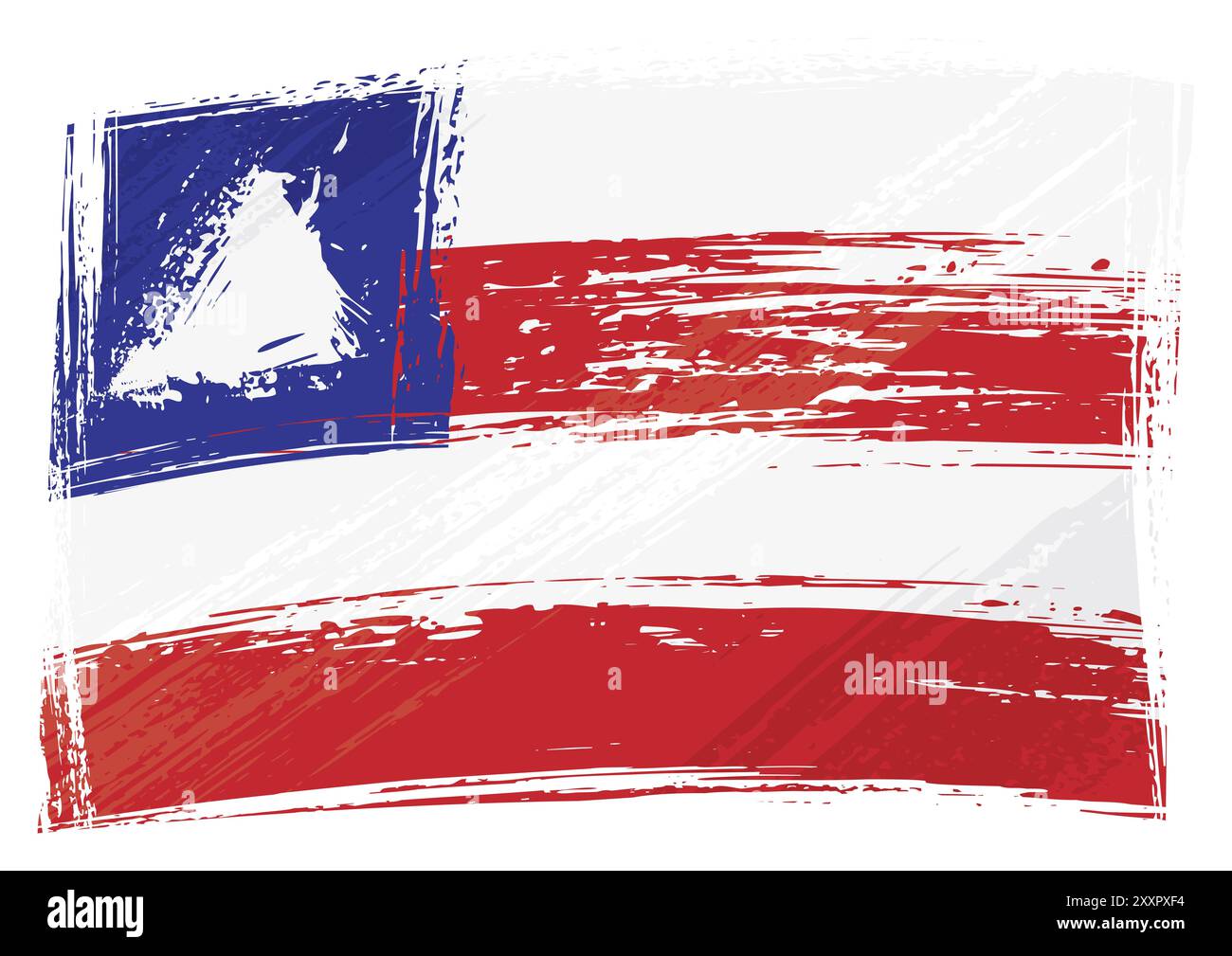Drapeau brésilien de Bahia créé dans le style grunge Banque D'Images