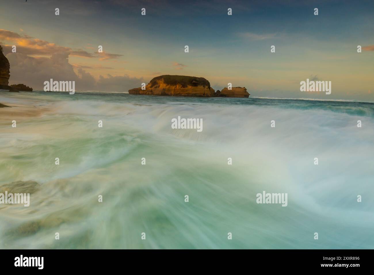 Plage de tortues située à Lombok, Indonésie Banque D'Images