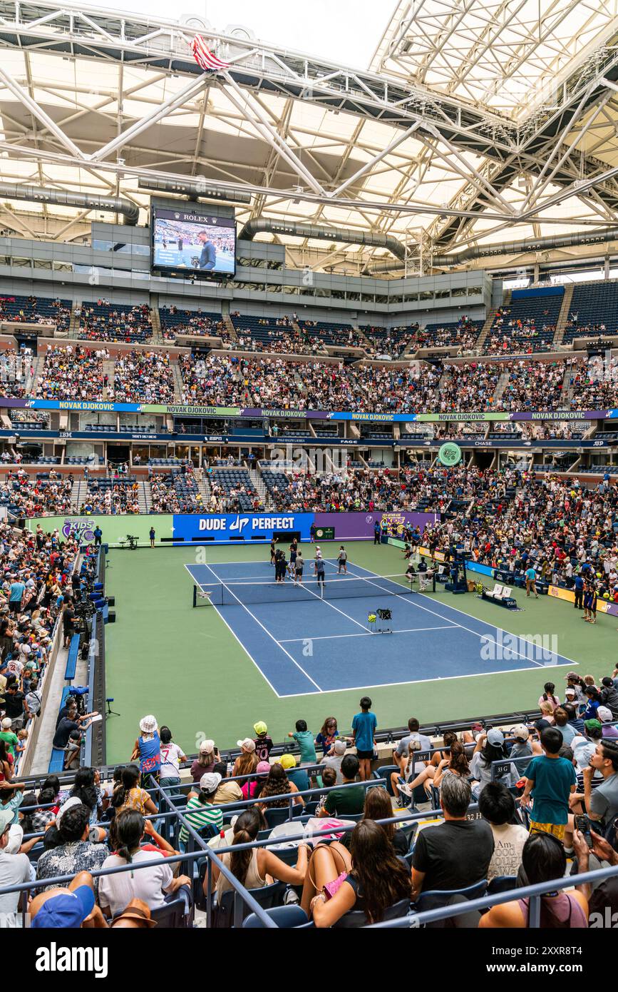 Flushing NY, États-Unis. 24 août 2024. US Open 2024 Arthur Ashe Kids’ Day Banque D'Images Flushing NY, États-Unis. 24 août 2024. US Open 2024 Arthur Ashe Kids’ Day Banque D'Images