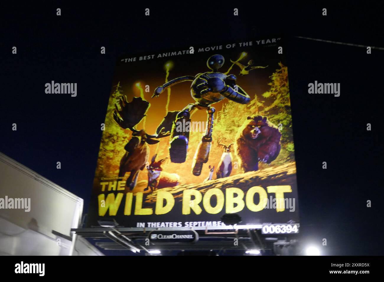 Los Angeles, Californie, USA 23 août 2024 le Wild robot Billboard le 23 août 2024 à Los Angeles, Californie, USA. Photo de Barry King/Alamy Stock photo Banque D'Images
