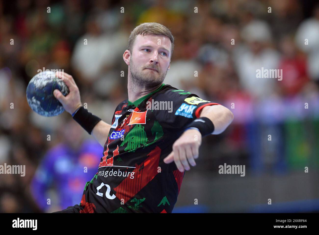 Philipp Weber (SC Magdeburg #20) , GER, MT Melsungen - SC Magdeburg, Handball, Testspiel, Probonio Handball Sommermaerchen, 25.08.2024, Foto : Eibner-Pressefoto - Roland Sippel Banque D'Images