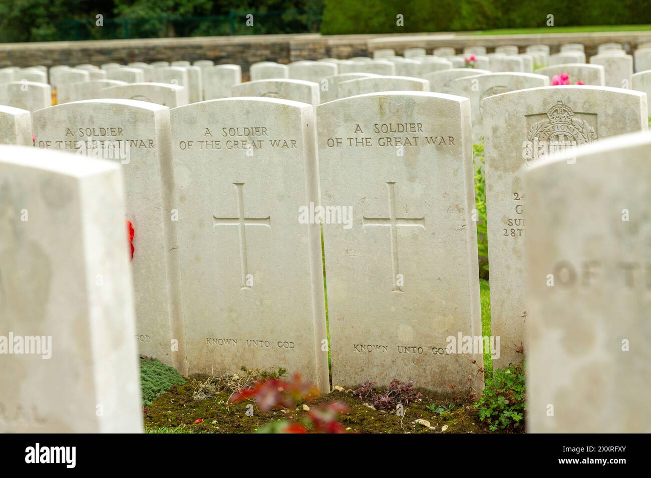 Le cimetière de Connaught est un cimetière de la somme en France commémorant les soldats britanniques et du Commonwealth qui ont combattu lors de la bataille de somme Banque D'Images