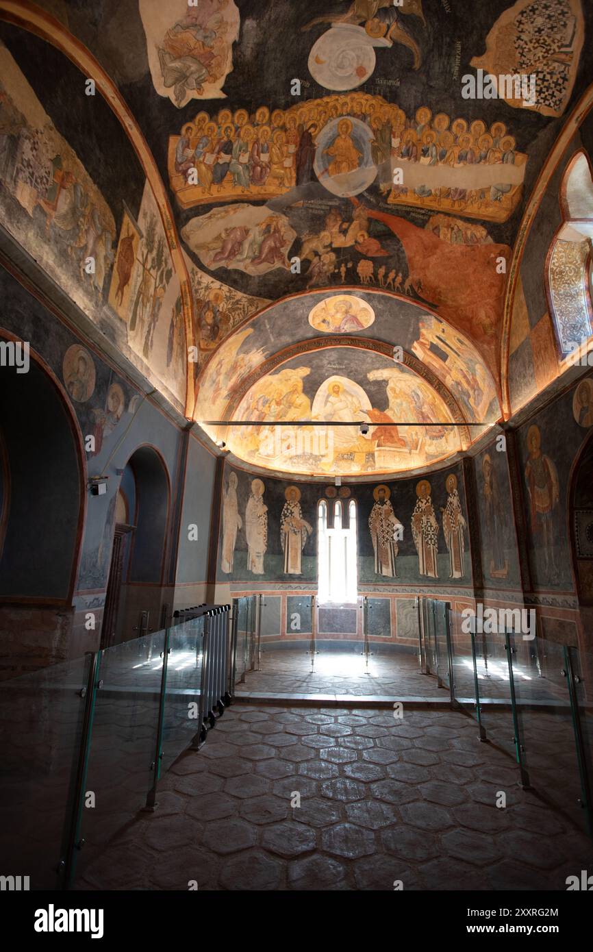 Fresques dans la mosquée Kariye ancienne église du monastère byzantin Chora Banque D'Images